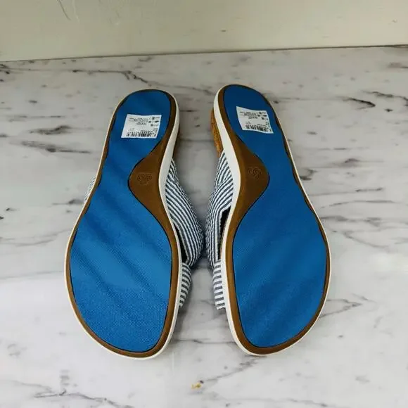 Clark’s Eliza Shore Slide Blue Sandals Women’s Size 7 - Picture 8 of 11